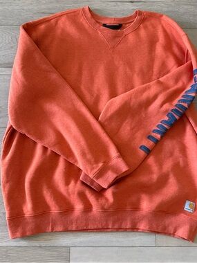 NWOT Men's Carhartt Orange  Workwear Sweatshirt! XXL Loose Fit!